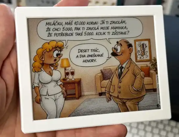 E-paper s vtipem z Roumingu